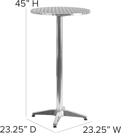 Round Aluminum Cocktail Table
